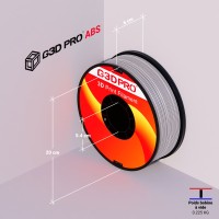 Fil 3D ABS 1 Kg  1.75 mm Argent