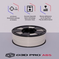 Fil 3D ABS 1 Kg 1.75 mm Gris