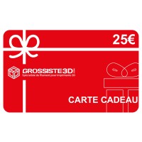 Carte Cadeau 25€ - Filament 3D & Accessoires - Noël