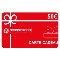 Carte Cadeau 50€ - Filament 3D & Accessoires - Noël