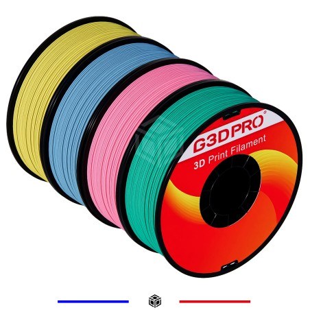 Pack Fil 3D PASTEL MAT G3D PRO® - 4 Couleurs Pastel - Grossiste 3D