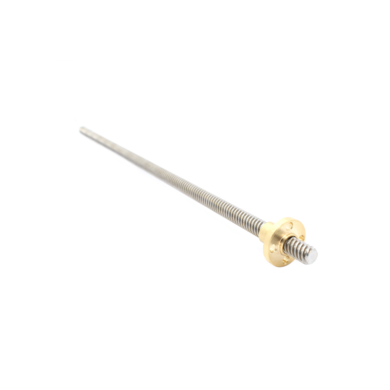 Tige filetée T8 - 400 mm - pas 4mm - acier inoxydable - filetage complet