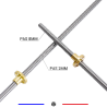 Tige filetée T8 800mm|inox|Pas 4mm|Grossiste 3D