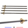 Tige filetée T8 - 400 mm - pas 8mm - inox - filetage complet